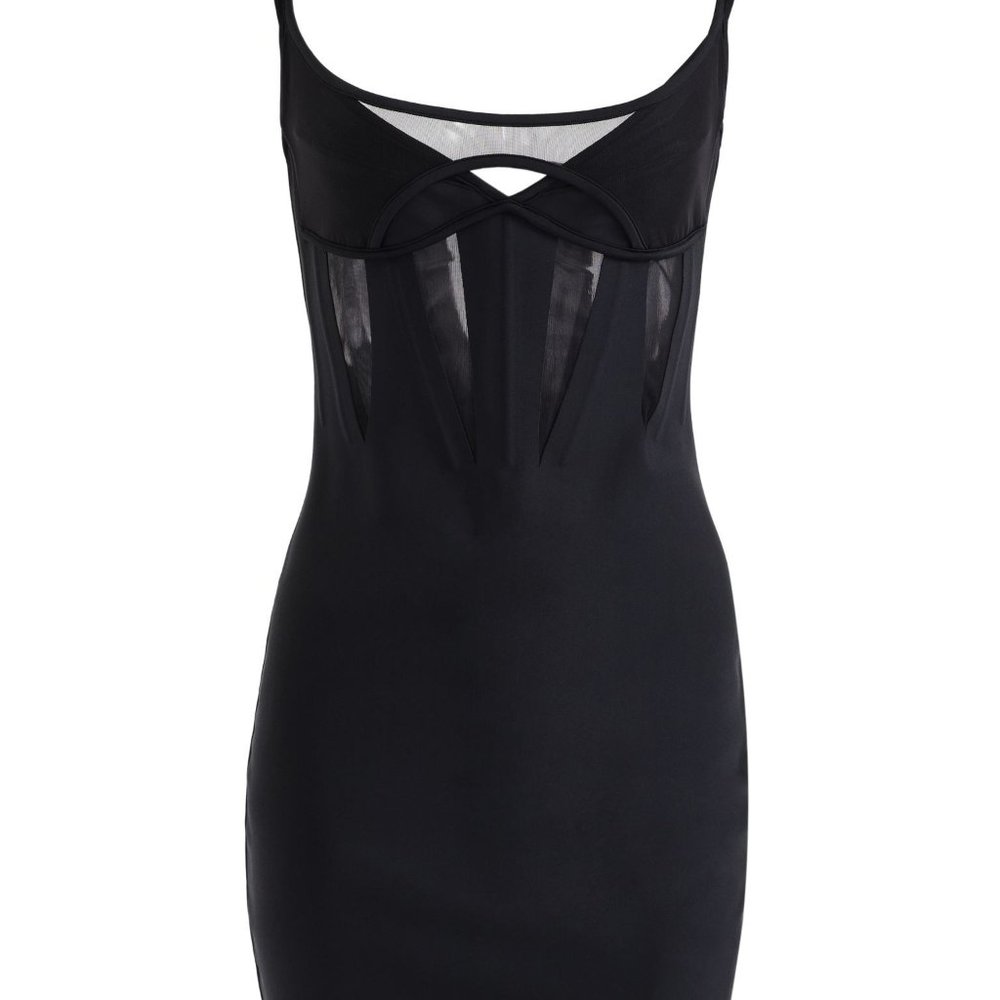 NWT Mugler X H&M Corset-style Mini Dress